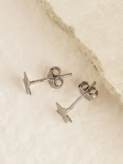 Echt zilver - Oorknopjes met sterren