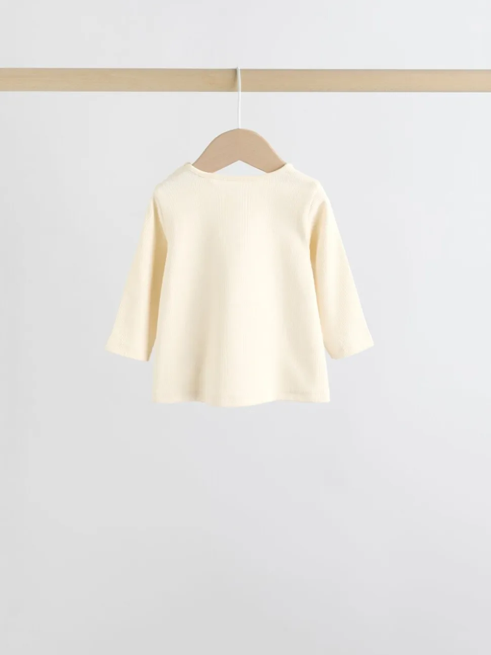Ecru - 6 -delige set van top met lange mouwen en leggings (0mnd -3jr)