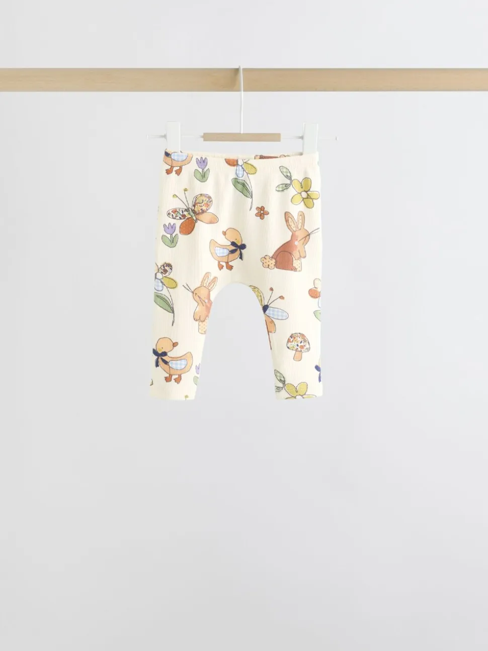 Ecru - 6 -delige set van top met lange mouwen en leggings (0mnd -3jr)