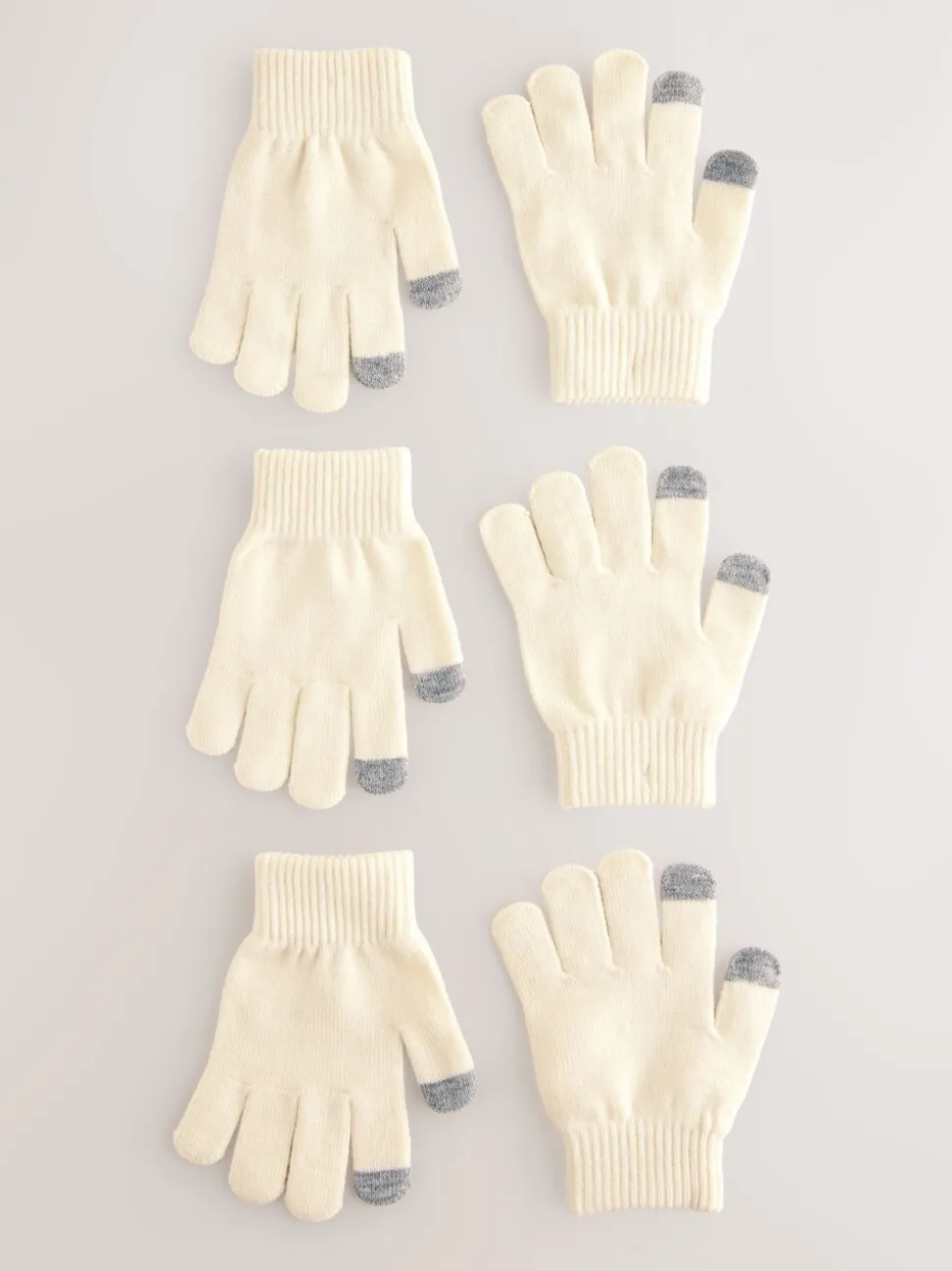 Ecru - 3 paar magic handschoenen (3-16jaar)