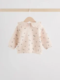 Ecru - Baby doorgestikte Sweatshirt en Broeken Set 2 Pieces (0mnd -2jr)