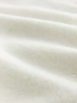 Ecru - Gebreide trui met ronde hals van wol