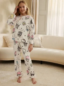 Ecru - Hello Kitty Cosy Fleece Pyjamas 1 Pack (3-16yrs)