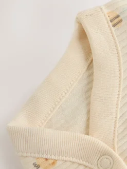 Ecru - My First Easter Long Sleeve Baby Bodysuit