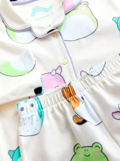 Ecru - Squishmallow-pyjama met knoopsluiting (5-14jr)