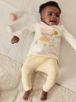 Ecru Fairy Mouse - Long Sleeve Top and Legging Baby 2 Piece Set (0mths-2yrs)