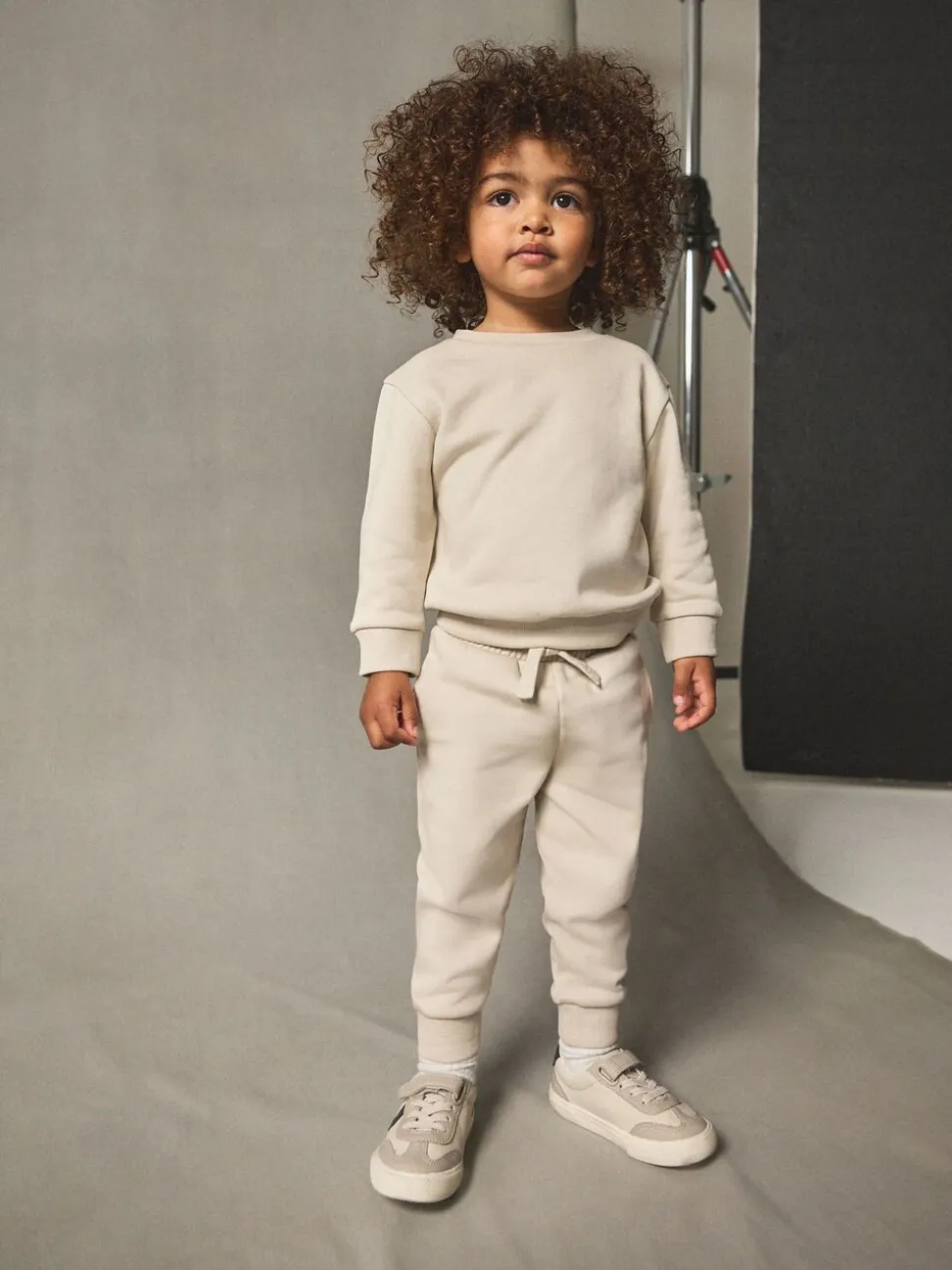 Ecru gebroken wit - Set met sweatshirt en joggingbroek (3mnd-7jr)