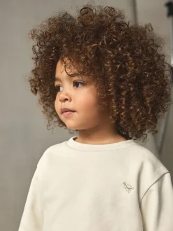 Ecru gebroken wit - Set met sweatshirt en joggingbroek (3mnd-7jr)
