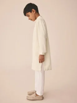 Ecru getextureerde jacquard - Eid Koerta (3mnd -16jr)