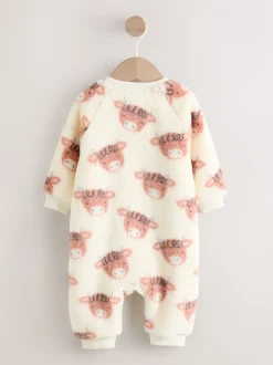 Ecru Hamish - Zware fleece babypyjama