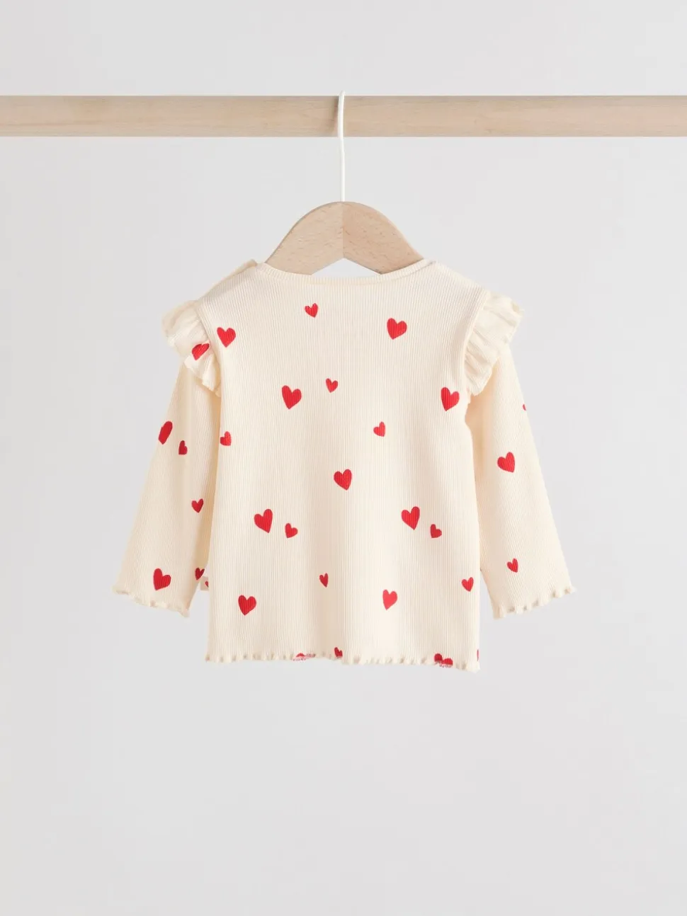 Ecru harten - 2 -delige babyset van top en legging (0mnd -2jr)