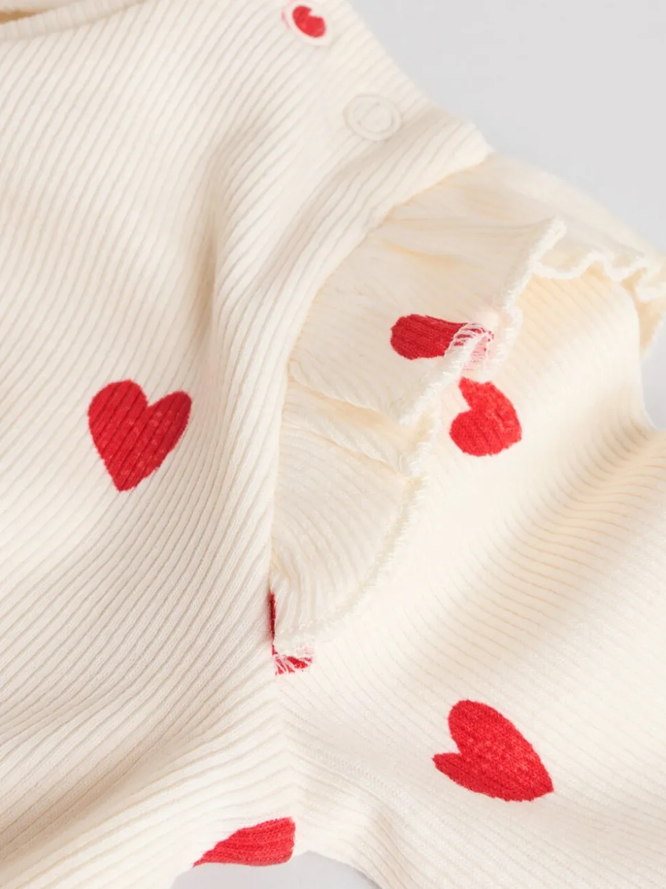 Ecru harten - 2 -delige babyset van top en legging (0mnd -2jr)