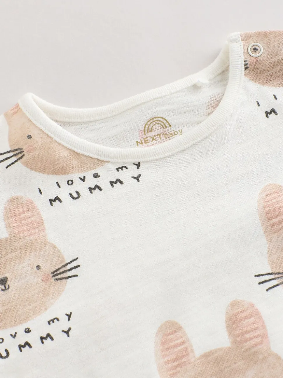 Ecru I Love My Mummy - Babyrompertje