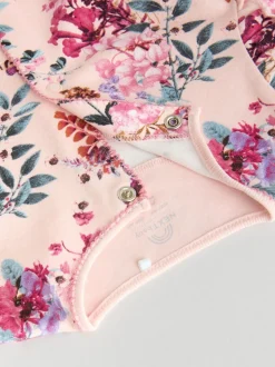 Ecru met bloemenmotief - Verpakking van 3 babypyjama's (0 mnd-2 jr)