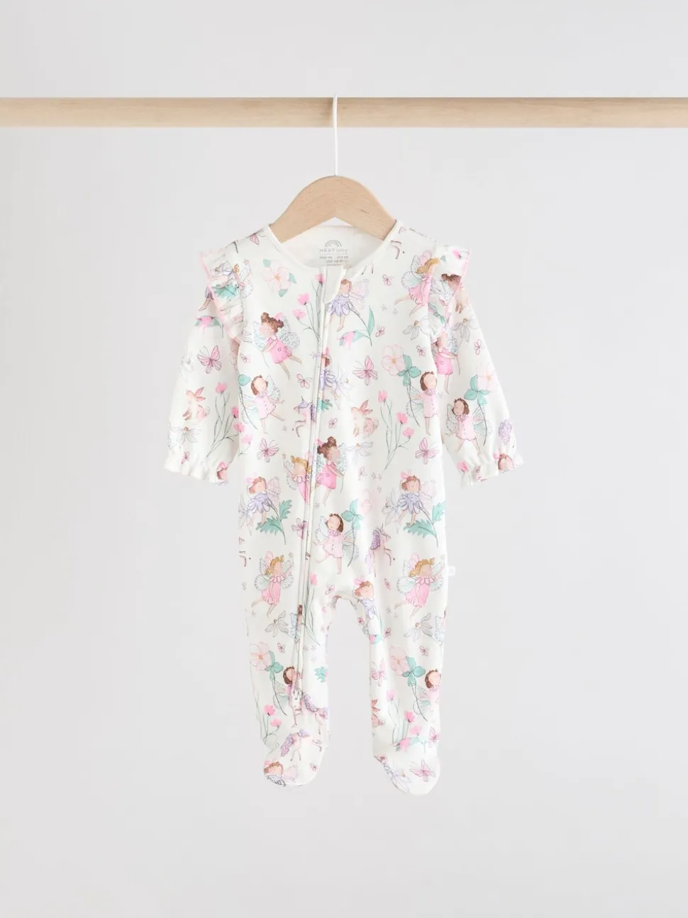 Ecru met elfje - Verpakking van 3 babypyjama's met tweewegrits (0-2jr)