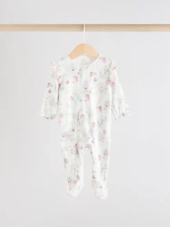 Ecru met elfje - Verpakking van 3 babypyjama's met tweewegrits (0-2jr)