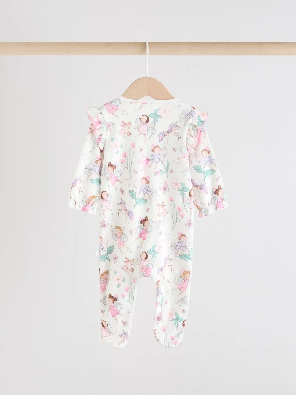 Ecru met elfje - Verpakking van 3 babypyjama's met tweewegrits (0-2jr)