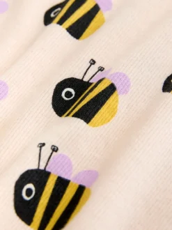 Ecru White Bee - Short Sleeve Rib T-Shirt (3mths-7yrs)