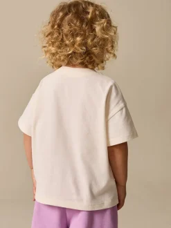Ecru White Horse - T-shirt met korte mouwen (3 mnd-7 jr)