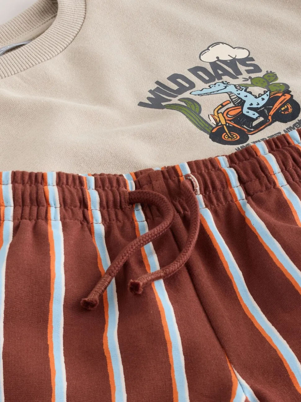 Ecru Wild Days - Crew Neck Sweatshirt and Shorts Set (3mths-7yrs) (3mths-7yrs)