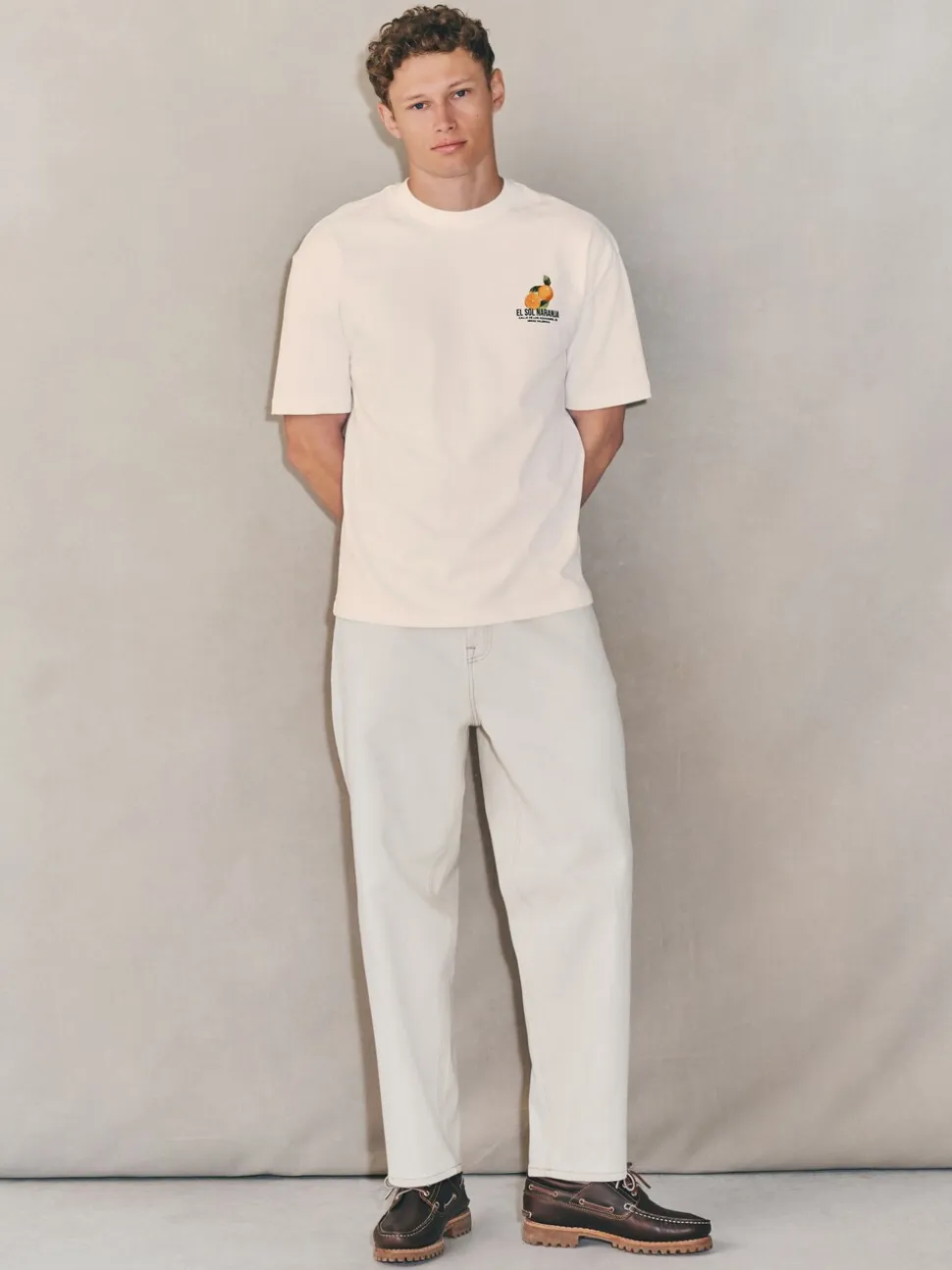 Ecru wit - EDIT Barrel Fit Jeans