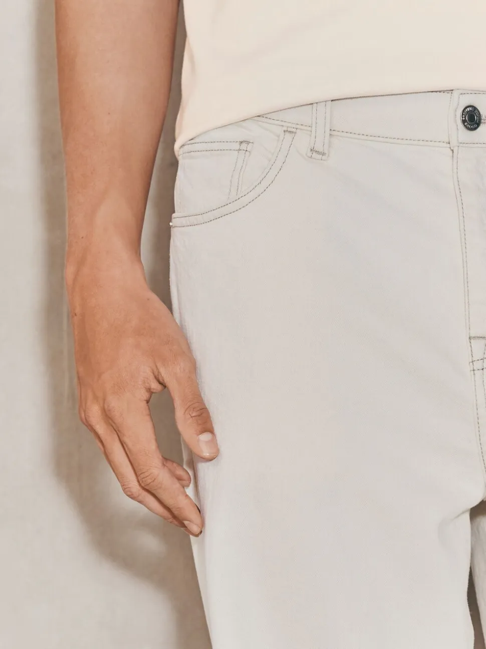 Ecru wit - EDIT Barrel Fit Jeans
