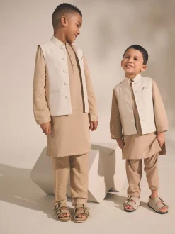 Ecru wit - Eid gilet (3mnd-16jr)