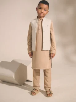 Ecru wit - Eid gilet (3mnd-16jr)