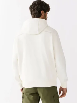 Ecru wit - Hoodie met grafische print