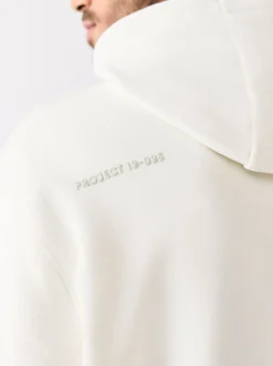 Ecru wit - Hoodie met grafische print