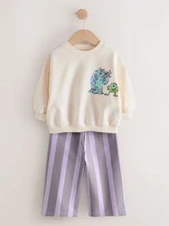 Ecru wit - Monsters, Inc Long Sleeve Top and Barrel Leg Trousers (3mths-7yrs)