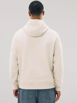 Ecru wit - Normale Pasvorm - Zwaargewicht Cotton Rich Jersey Hoodie