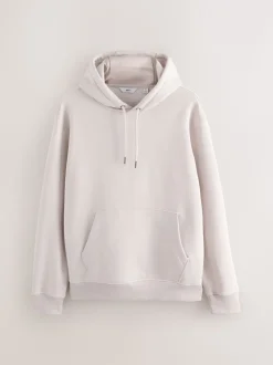 Ecru wit - Normale Pasvorm - Zwaargewicht Cotton Rich Jersey Hoodie