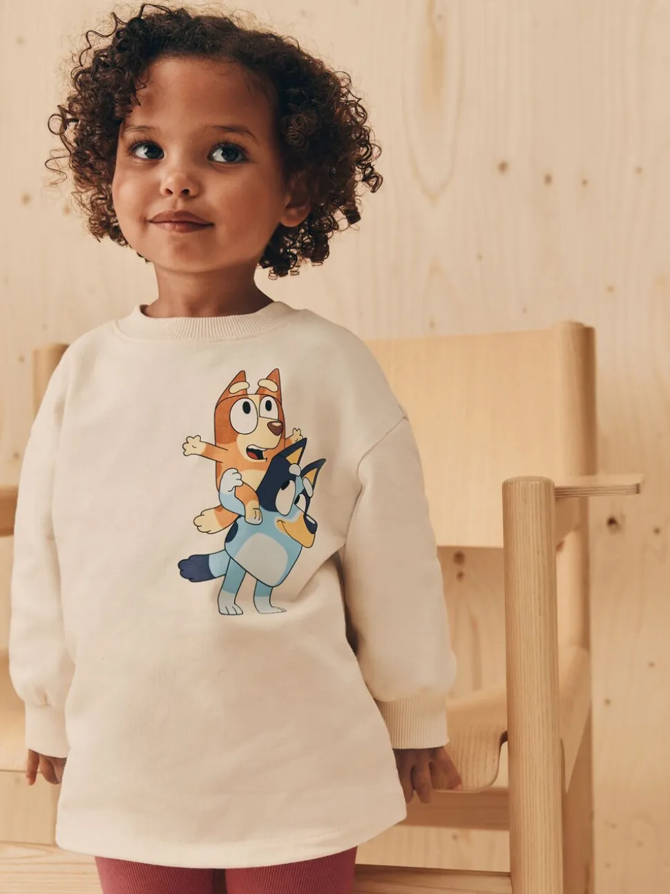 Ecru wit - Set met Bluey-top met lange mouwen en legging (3mnd-7jr)