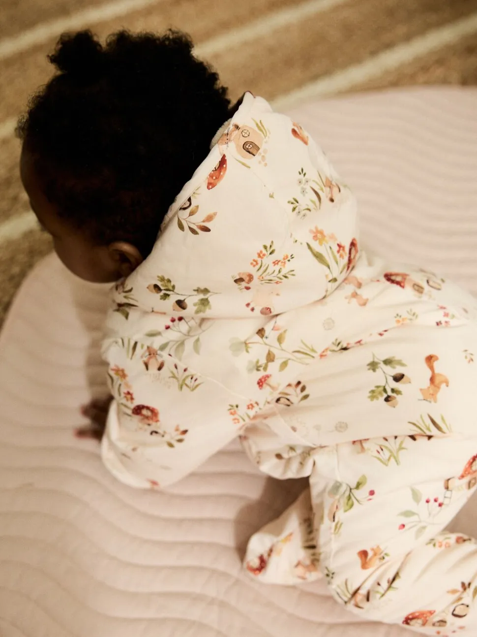 Ecru Woodland trui met capuchon - Baby kinderwagenpak van nylon (0mnd -2jr)