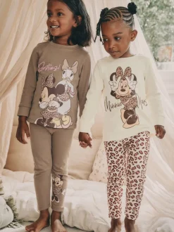 Ecru/bruin - Minnie Mouse knusse pyjama's verpakking van 2 (9mnd -12jr)