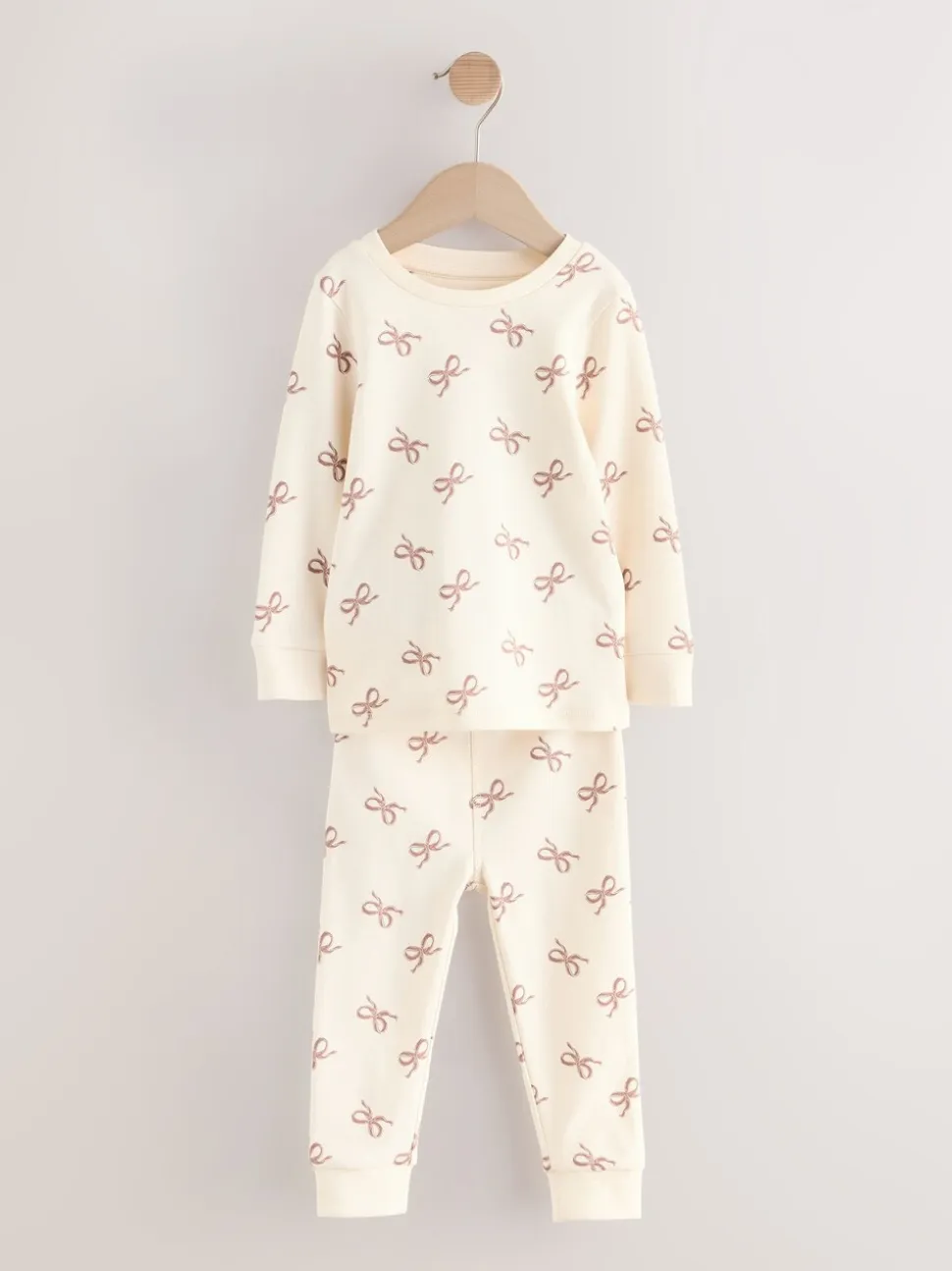 Ecru/Bruin Strikprint - Verpakking van 3 knusse pyjama's (9 mnd-12 jr)
