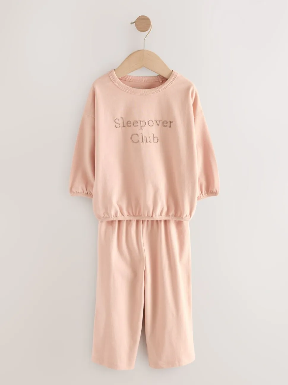 Ecru/Pink Slogan Print - Verpakking van 3 pyjama's met wijde pijpen (9mnd-10jr)