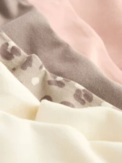 Ecru/Pink Slogan Print - Verpakking van 3 pyjama's met wijde pijpen (9mnd-10jr)