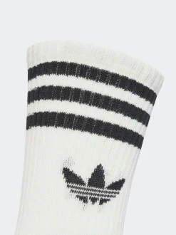 Ecruwit - Ronde hals - Adidas Originals 3-Strepen Crew Sokken 3 paar