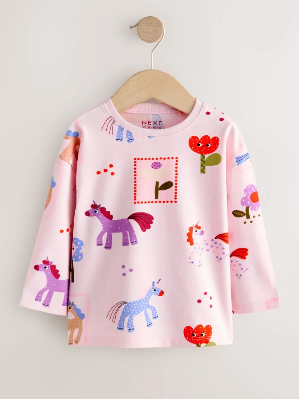 Eenhoornprint - Character tops met lange mouwen verpakking van 3 (3mnd -7jr)
