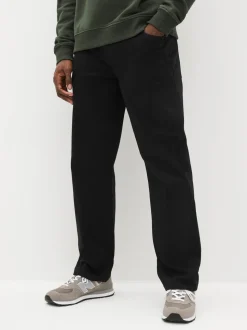 Effen zwart - Klassieke stretchy Jeans met relaxed fit