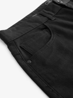 Effen zwart - Klassieke stretchy Jeans met relaxed fit