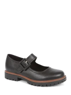Effen zwart - Pavers Mary Jane Buckle Shoes with Chunky Sole