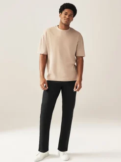 Effen zwart - Rechte, klassieke jeans met stretch