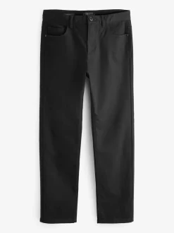 Effen zwart - Rechte, klassieke jeans met stretch