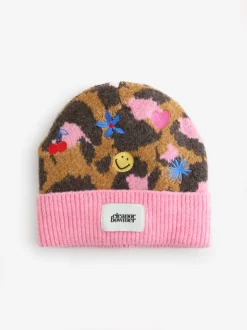 Eleanor Bowmer Leopard Print Embroidered Hat