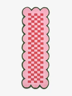 Eleanor Bowmer Scallop Checkerboard Wool Tufted Runner