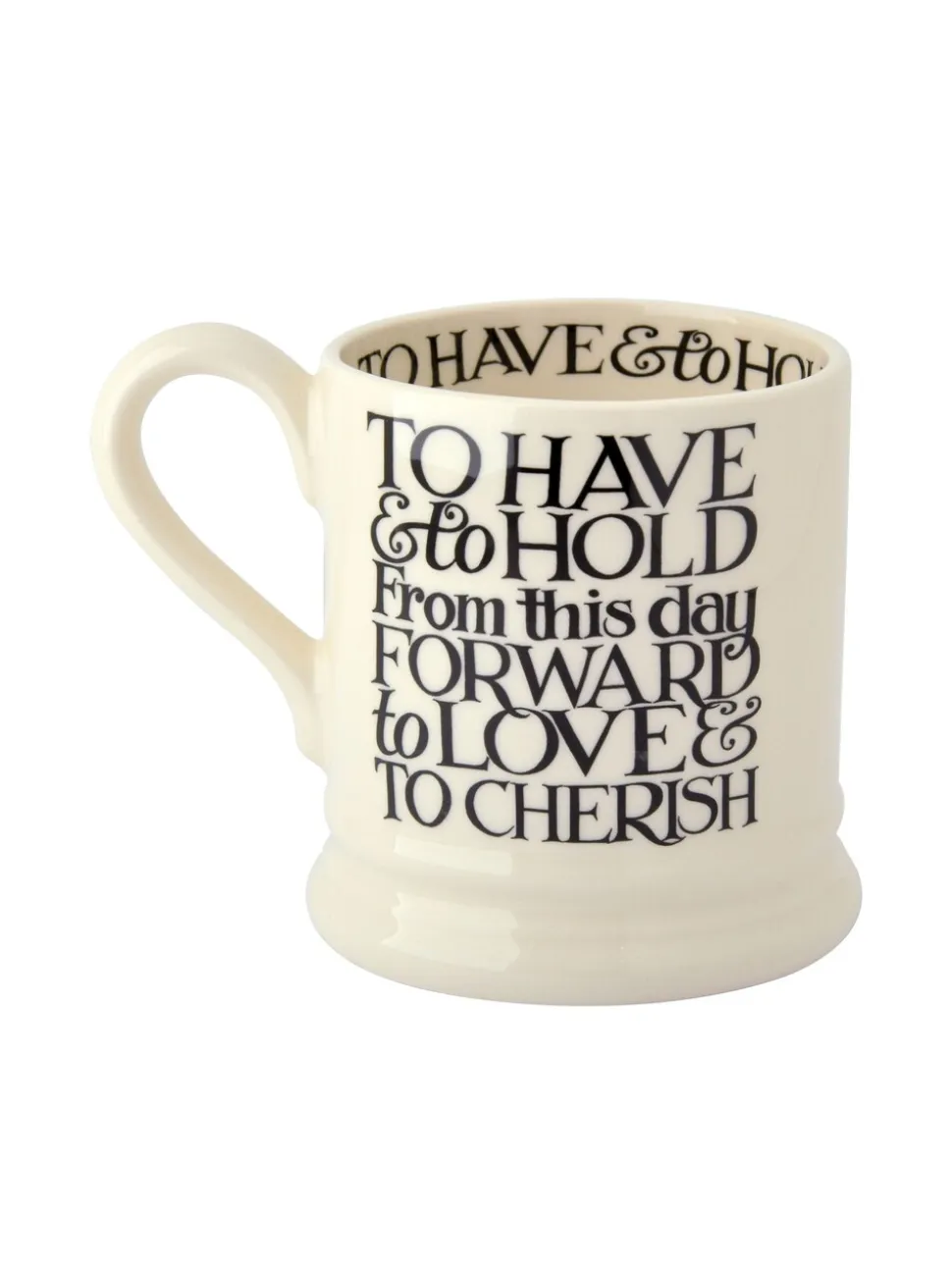 Emma Bridgewater Set of 2 Toast Mrs & Mrs 1/2 Pint Mugs Boxed