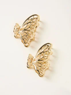 FatFace 2 Pack Metal Butterfly Claw Clips